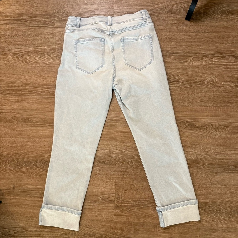 J Jill Jeans Womens Sz 4 Blue Light Wash Denim High Rise Cropped Stretch Preppy‍ - Picture 7 of 10